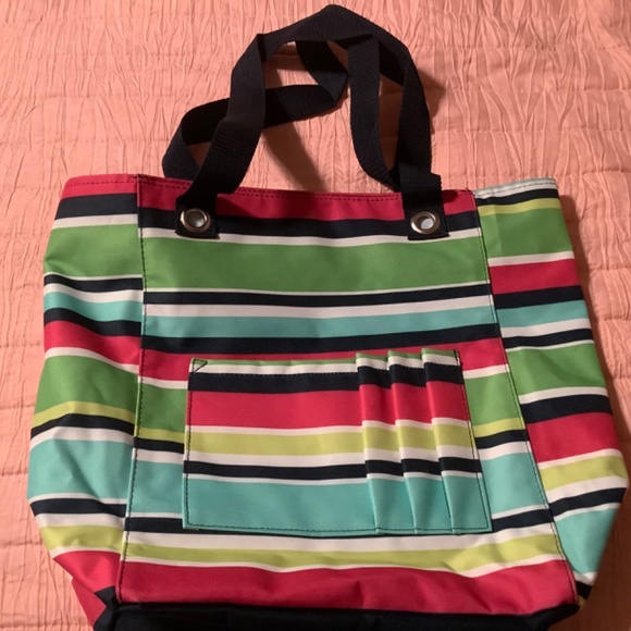 Thirty-One tall organizing tote, looks new, zipper top, pockets - Picture 10 of 10